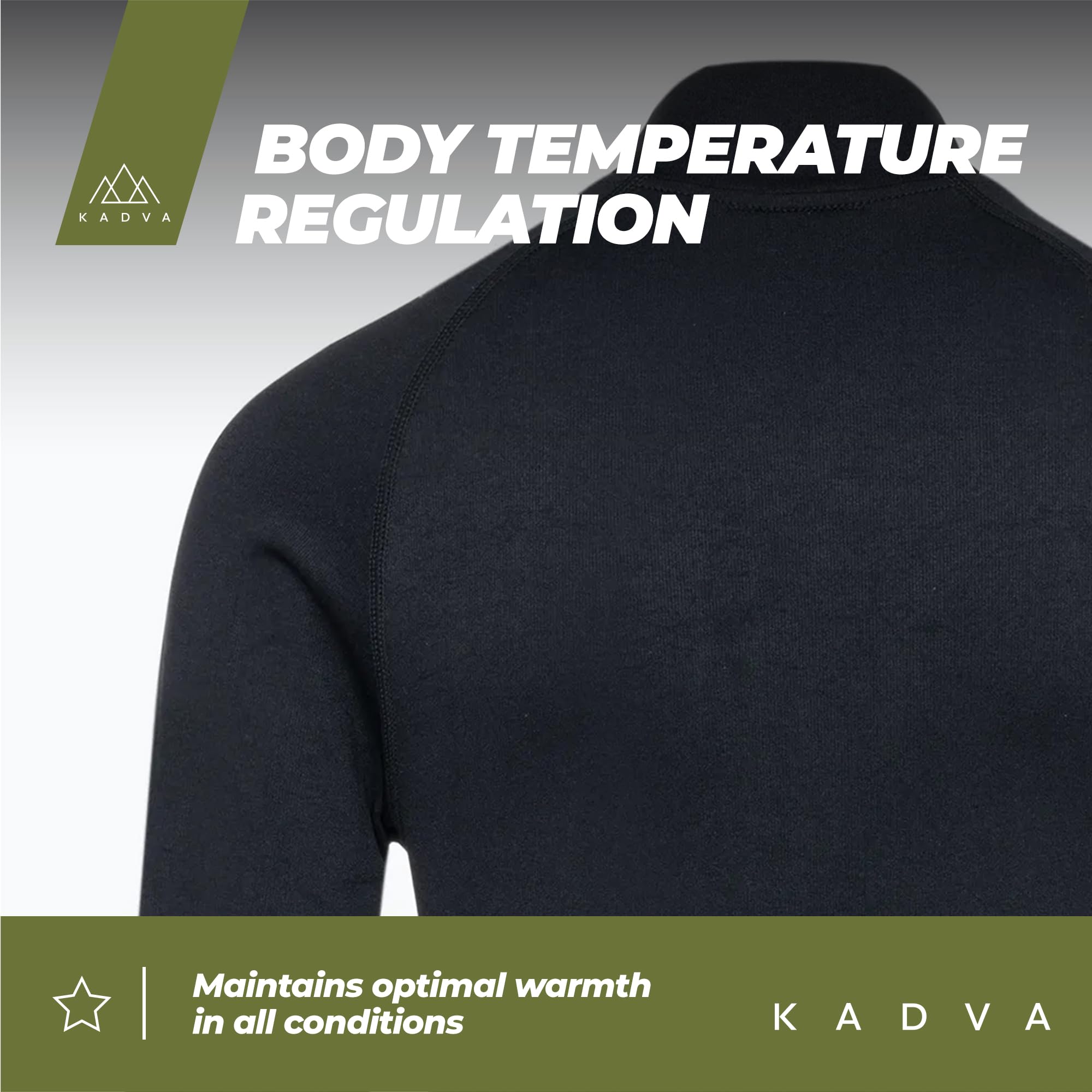 KADVA Komplet Bielizny Termoaktywnej TYROS dla Dzieci Kolor Czarny Rozmiar 152/164 Bielizna na Zimę Reguluje Temperaturę podczas Wysiłku Oddycha i Odprowadza Wilgoć