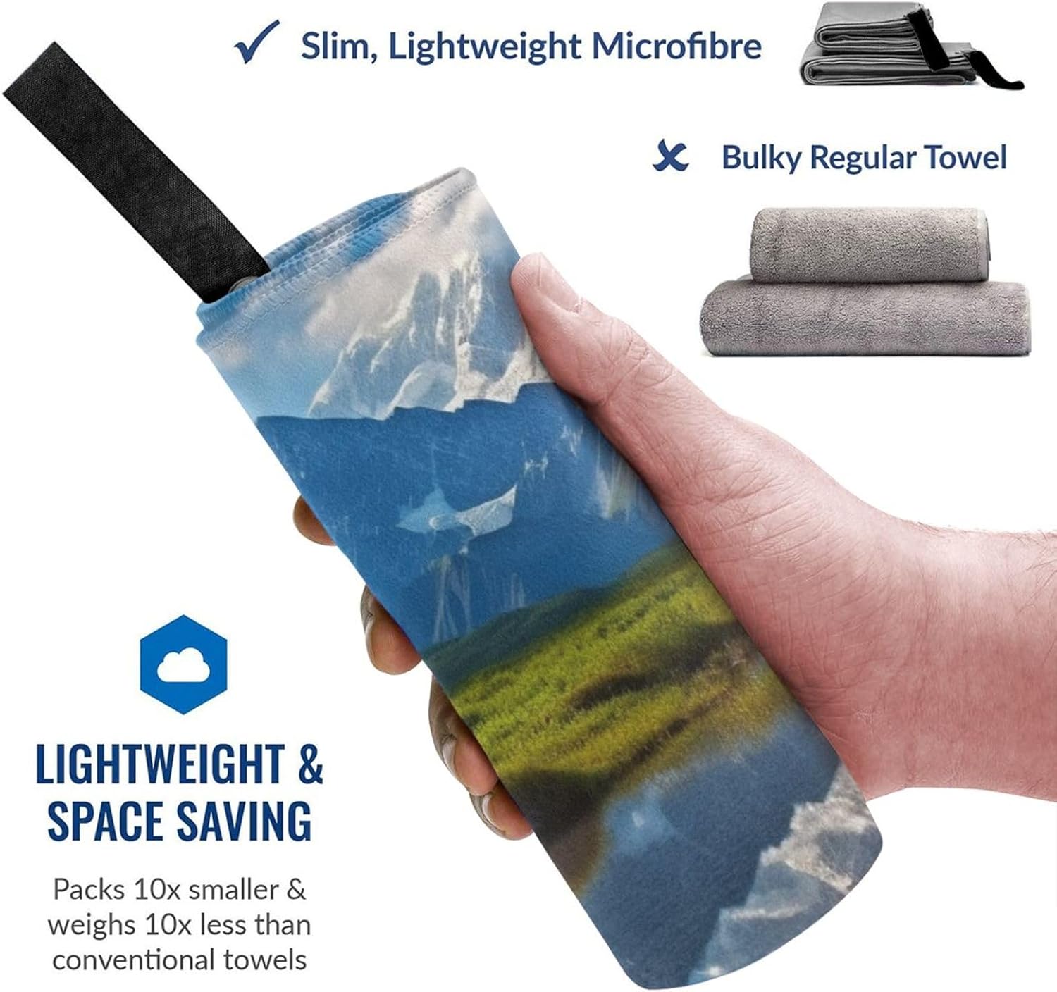 KHiry Microfiber Towel Beach Towels Nature Landscape Quick Dry Towel Soft Lightweight Travel Towels Absorbent Large Easy Pack Travel Things Beach Blanket for Gym Sports Swimming