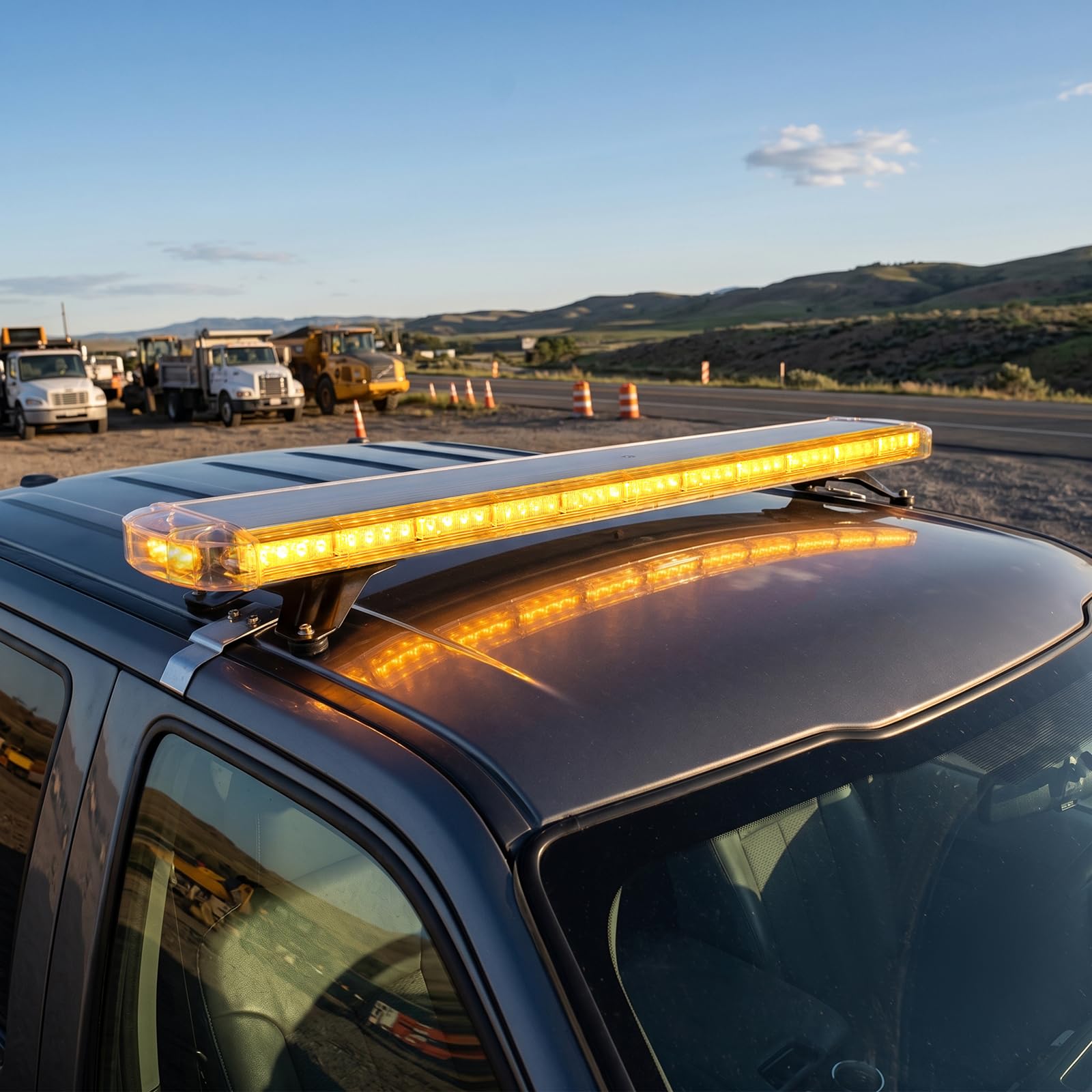 Strisce di segnalazione a 96 LED, girevoli, per rimorchi, ad alta visibilità, per camion e veicoli
