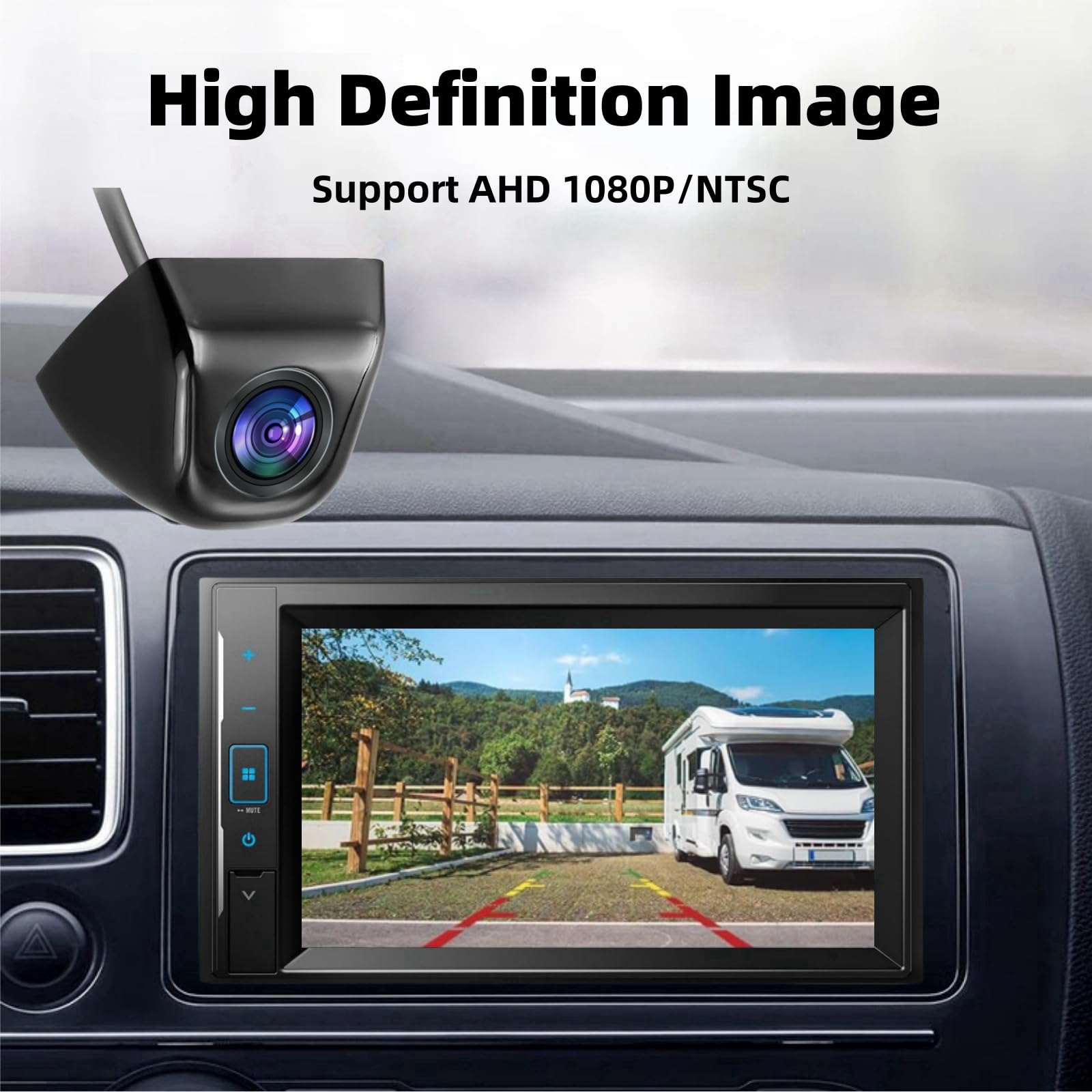 Universele Auto CCD Achteruitrijcamera - Parkeren Nachtzicht IP 68 Waterdicht (Zwart