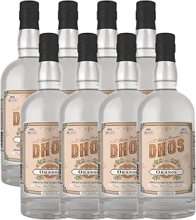 Dhōs Handcrafted Non-Alcoholic Orange Liqueur 8 Pack - Keto-Friendly, Zero Sugar, Zero Calories, Zero Proof - 750 ML - Perfect for Mocktails - Made in USA
