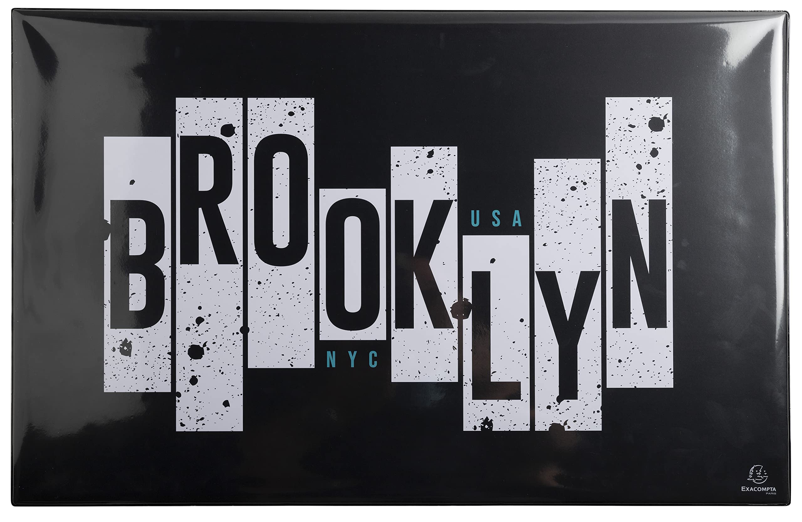 Exacompta 29793E - Rigid PVC desk pad 37.5x57.5cm Brooklyn, 57.5 x 57.5 cm