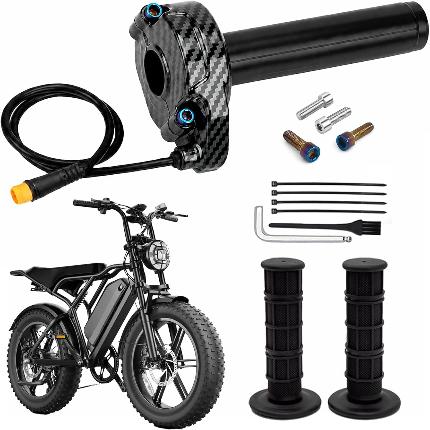 Full Twist Throttle Grip for TST R002 12-72V, 3 Pin Surron Ebike Throttle