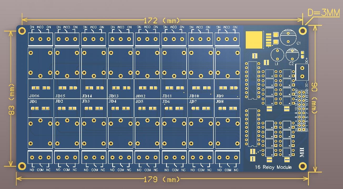 12V 16 canali modulo relè Scheda di interfaccia per PIC Arm DSP PLC con Protezione Optocoupler
