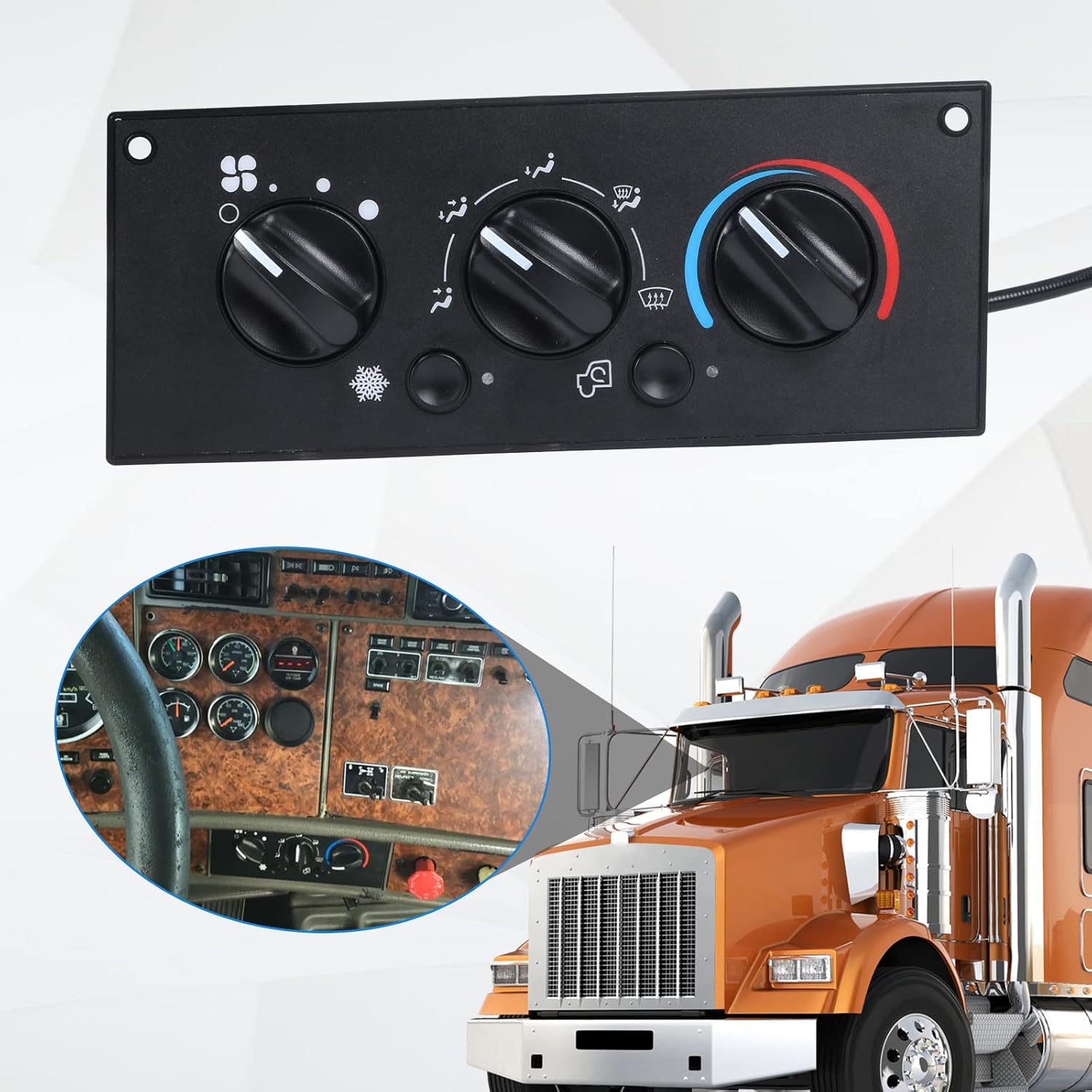 599-5511 A/C Climate Control Module Panel - Replacement for Kenworth W900 T800 T600A C500 T300 2002-2006