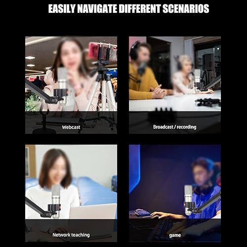 Miniatura 2 de Flexible Adjustable Desktop Microphone Stand Mic Boom Arm For Streaming Cooking Craft Overhead Mount For Podcasting
