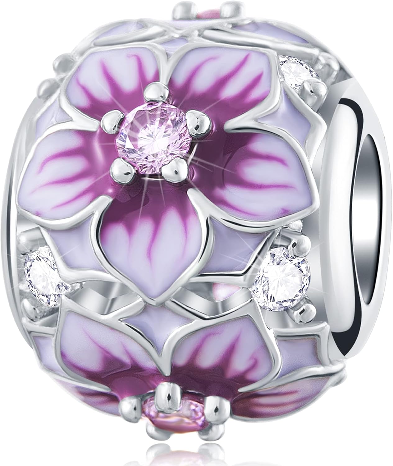 EMOSTAR Valentines Day Charms,Celtic Knot,Lipstick Red Lips,I Love You,Autism Awareness,Magnolia, in Love,Clover Heart Beads in Sterling Silver,Gifts for Family Christmas/European Bracelet