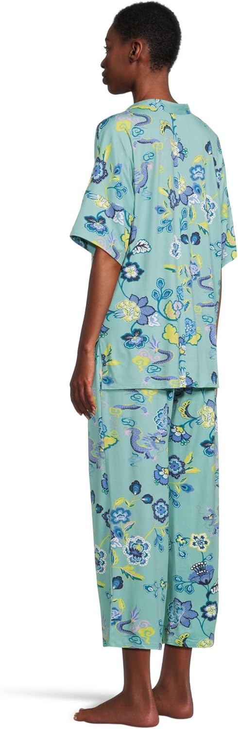 Natori womens Fluer Dragon - Cozy Knit Short Sleeve Pajama Set - Image 3