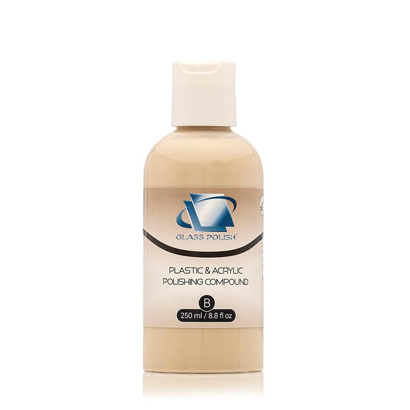Glass Polish GP14019 Composto para Polimento de Plástico, Acrílico e Plexiglas com Micro Polish, 250 mL