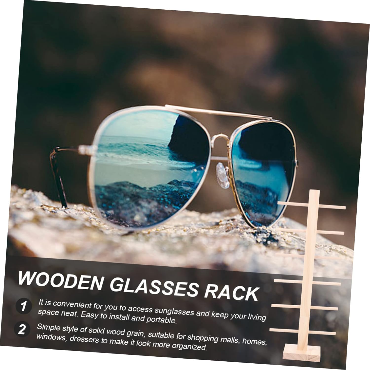 glasses display stand eyeglasses frame stand wood sunglasses storage organizer eyewear hanging rack coat hanger stand Wood Sunglasses Organizer wooden desktop Display stands