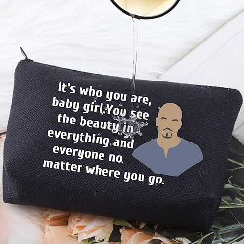 Miniatura 4 de G2TUP Bolsa de aseo para fanáticos de Morgan inspirada en el criminal, mercancía criminal It's Who You Are Travel Makeup Bag, Es quien eres negro,