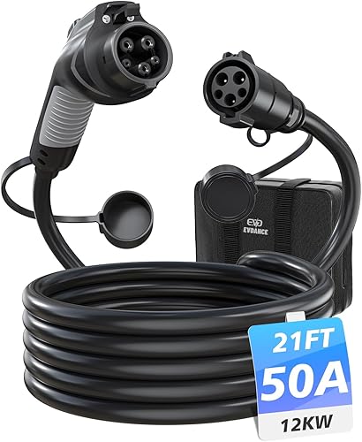 Miniatura 13 de Cable de extensión J1772, cable de extensión para cargador EV 40A de 12 metros, cable de carga para vehículos eléctricos 110V-240V compatible