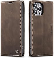 Vista 1 de SINIANL Funda de cuero para iPhone 15 Pro Max, cartera para iPhone 15 Pro Max, funda tipo cartera plegable con función atril magnética, ranuras