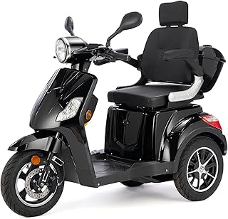 Elektromobil “Vita Care 1000”, 25 km/h, 20Ah, 60 Kilometer Reichweite, Blei-Gel Batterie, Seniorenmobil, E-Mobil, Senioren, Seniorenroller Straßenzulassung, Elektrofahrzeug, Schwarz