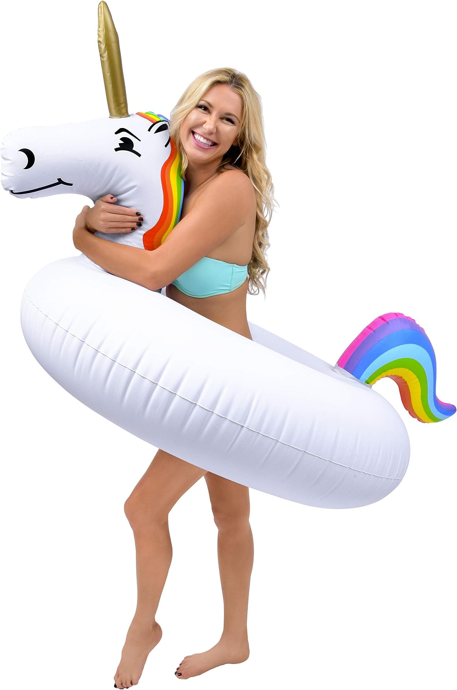 GoFloats Unicorn Pool Float Party Tube - Inflatable Rafts, Adults & Kids