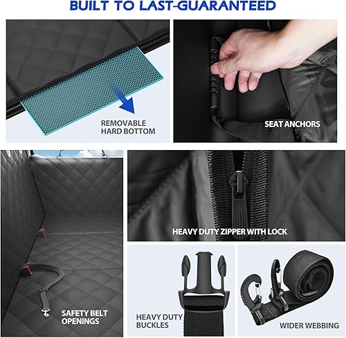 Miniatura 8 de Funda de asiento trasero para perro, asiento trasero seguro, funda de asiento para perro para asiento trasero, máxima limpieza, hamaca para perro