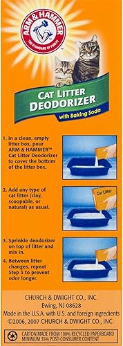 Miniatura 5 de Polvo desodorante de arena para gatos con bicarbonato de sodio, 20 onzas