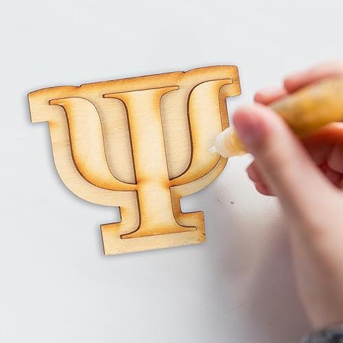 Miniatura 5 de Letras de madera griega oficiales, doble capa de 2 pulgadas, dos letras por paquete (Delta)