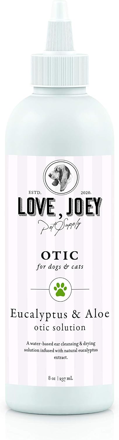 Love, Joey Dog & Cat Ear Cleaner - Safe and Non-Irritating Otic Solution to Prevent Infections, and Eliminate Itching, Odor, Wax, &…