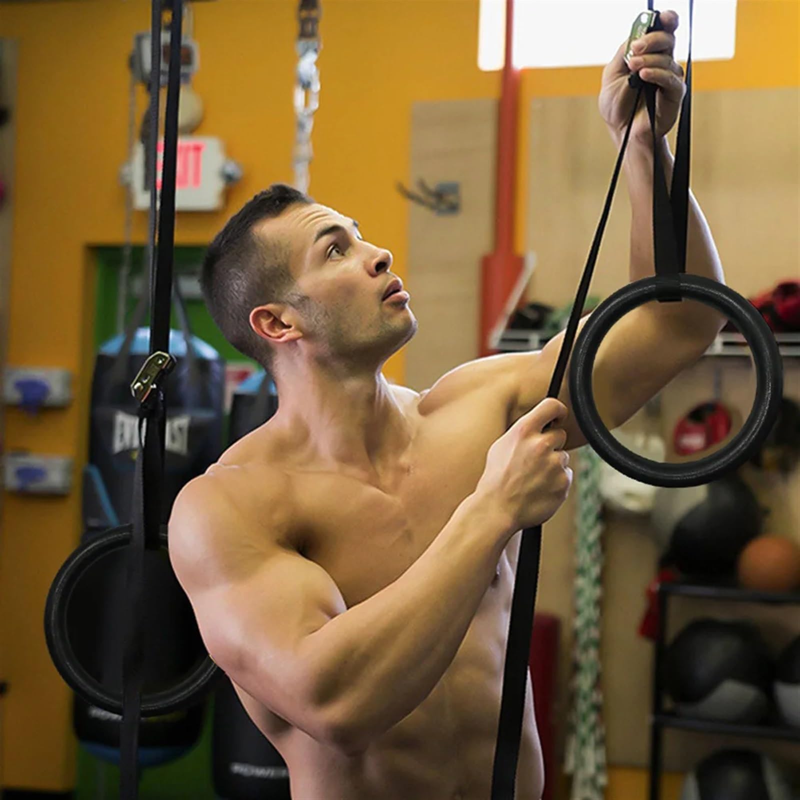 Anello da Palestra Anello da Ginnastica Esercizio Fitness Anelli da Ginnastica Palestra Home Sport Fitness Pull Up Muscle Up Anello da Allenamento