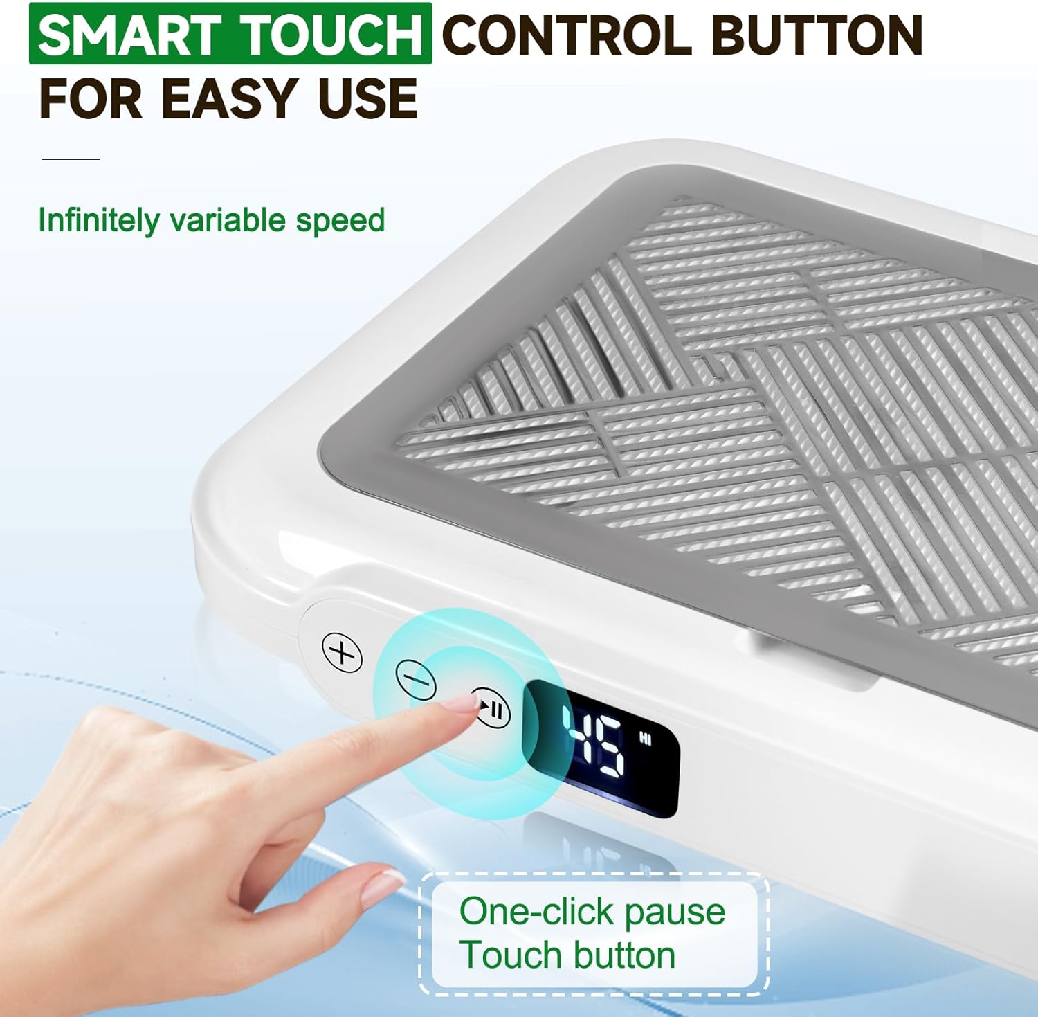 Professional Nail Dust Collector, AZ GOGO Upgrade 1700Pa Dual Turbo Nail Vacuum Dust Collector, 170W Brushless Powerful Suction with 2 Reusable HEPA Filter for Salon & Home Use