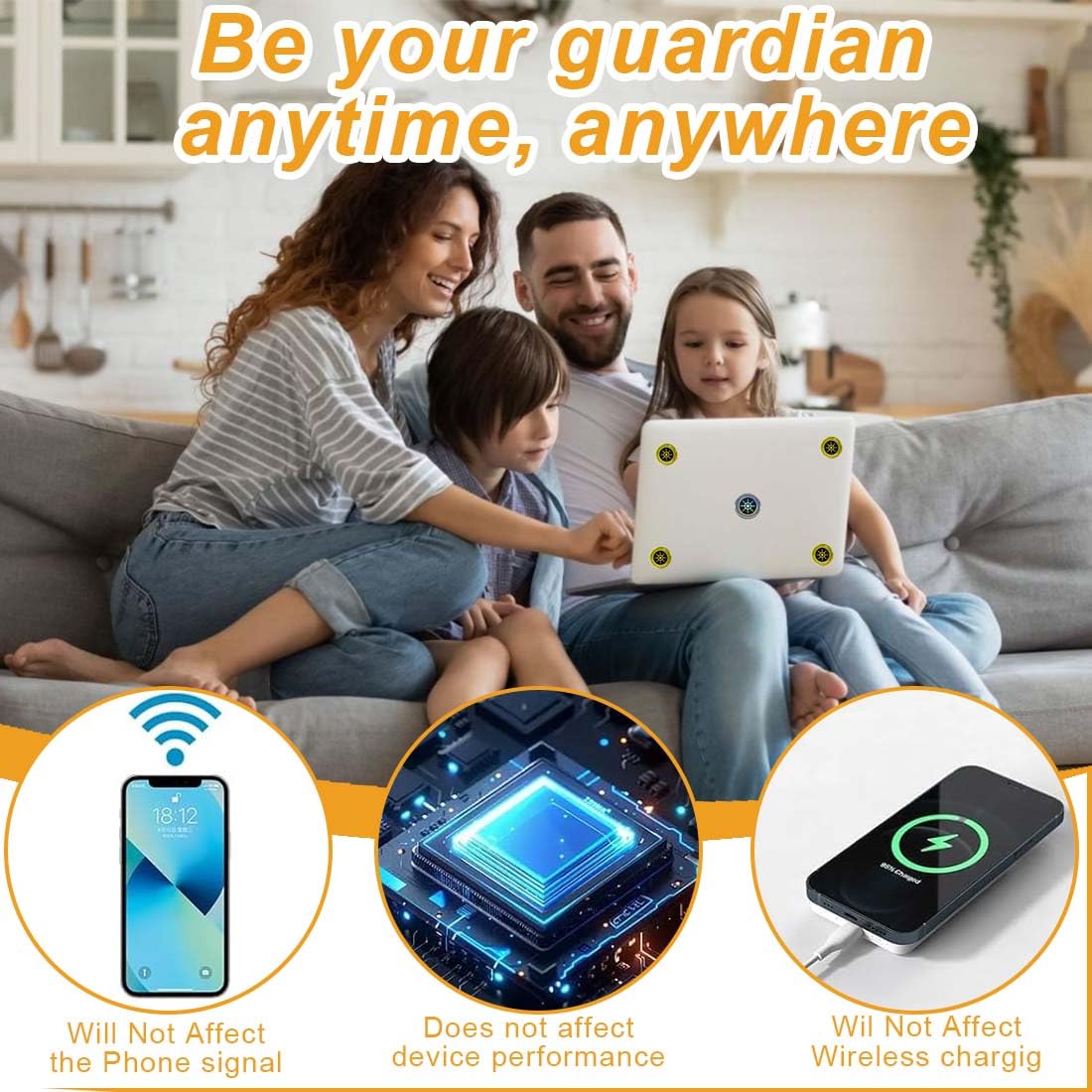 10 pezzi protezione radiazioni cellulare, adesivi per la protezione dalle radiazioni dei cellulari per cellulari, laptop, tablet (oro + argento)