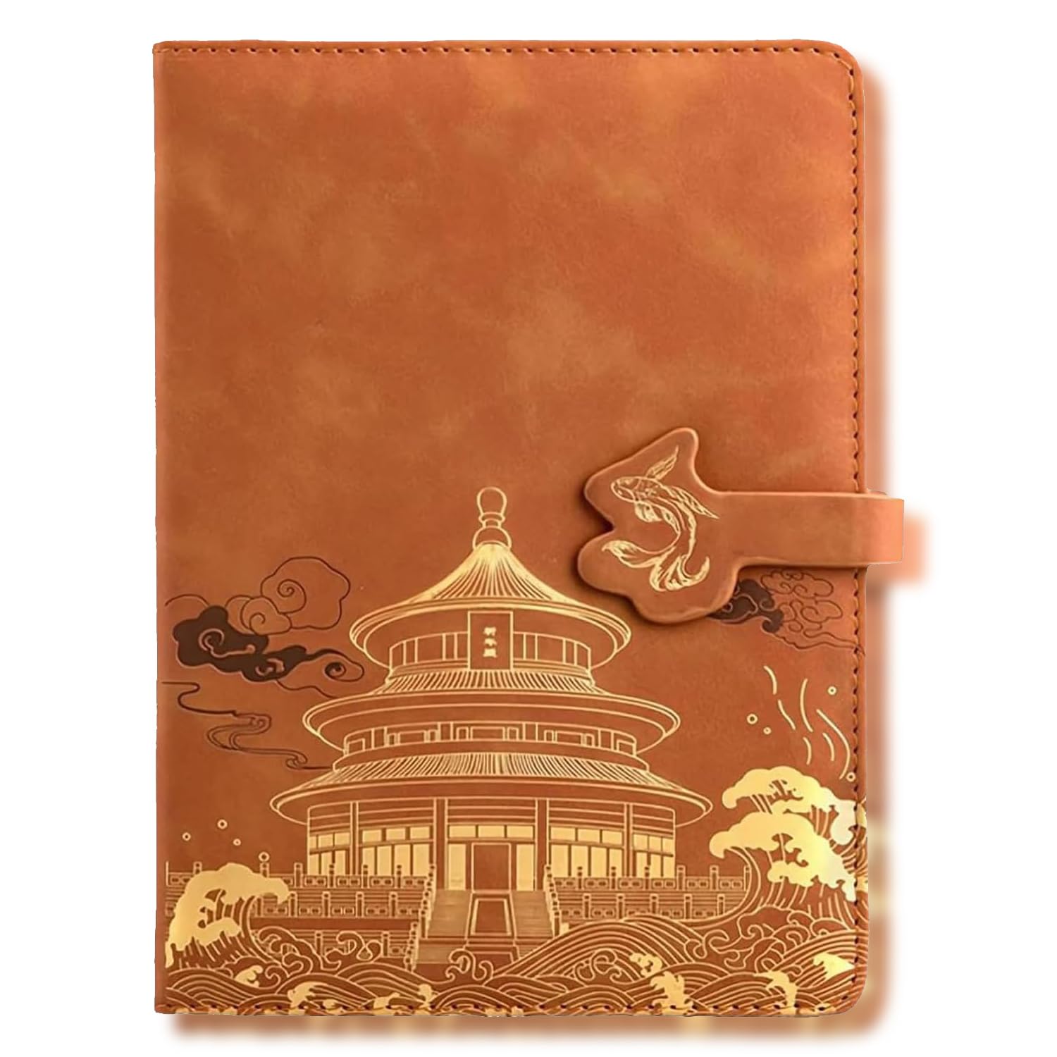 YJWZ A5 Hardback Notebook,200 Pages Lined Forbidden City Themed Journal,To-Do Lists Hardcover Notepad with Bookmark,Oriental-Inspired Aesthetic Notebook for Office, School & Work