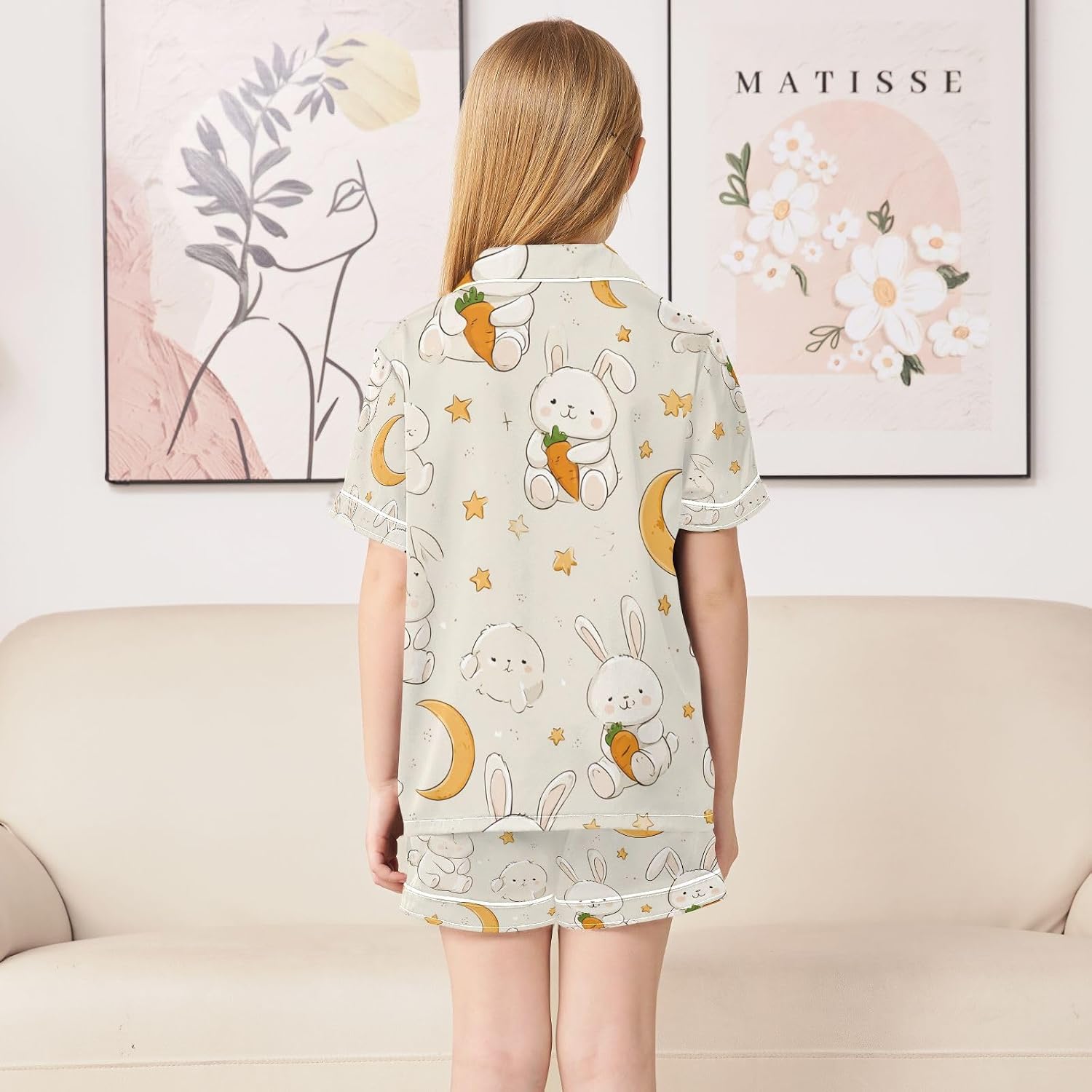 Silk Pajamas Sets Soft Satin 2 Piece Pjs Set Short Sleeve Sleepwear Nightwear