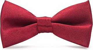 Kids Bow Tie Classic Toddlers Pre-tied Bowtie Baby Adjustable Bow Tie Boys Solid Color Tuxedo Suit Bowtie for Party