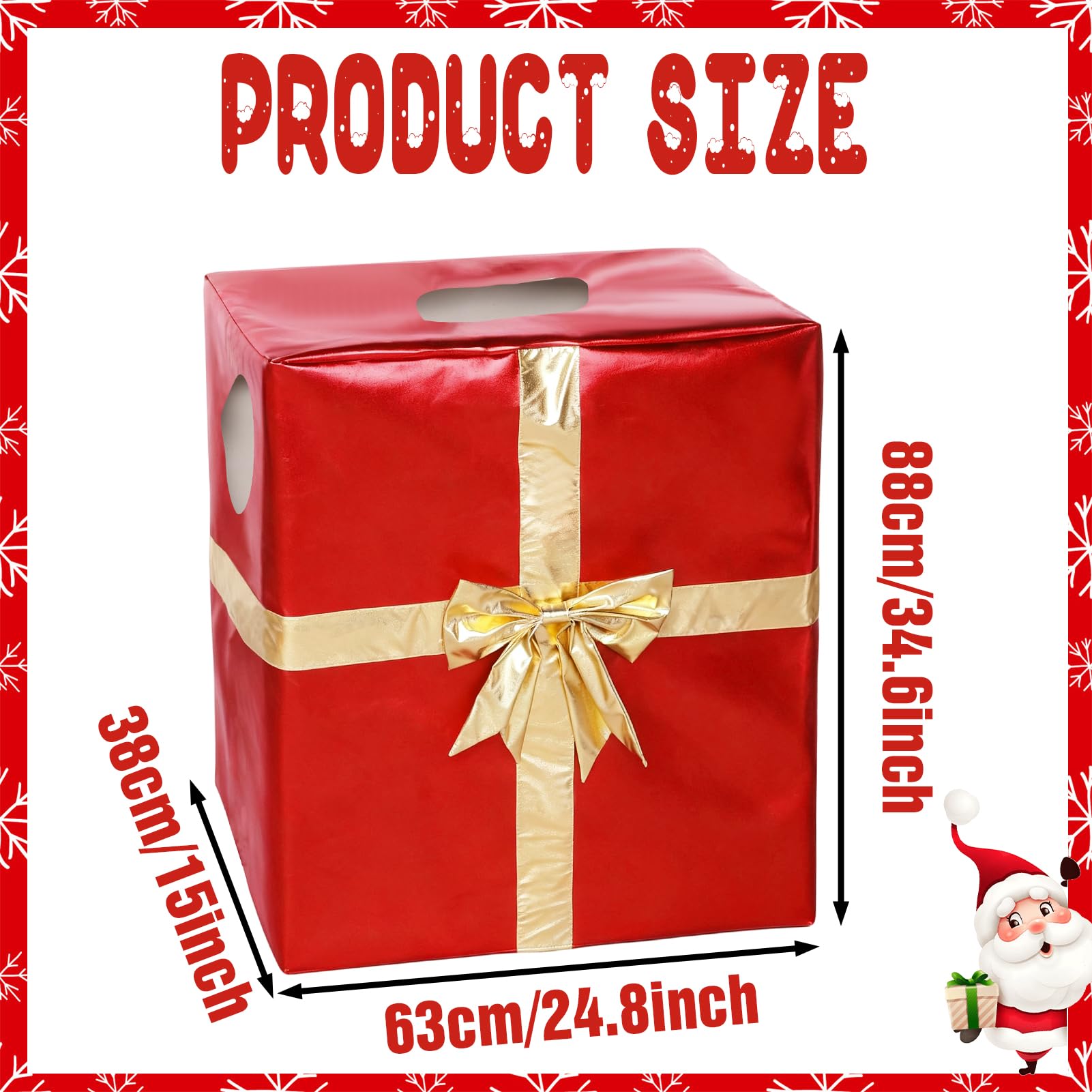 Maryparty Present Christmas Costume Fancy Dress Large Present Costume for Adults Xmas Party Outfit, Red - Image 2