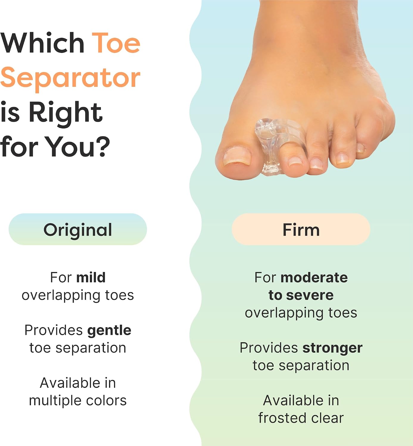 ZenToes Gel Toe Spacers for Bunions & Overlapping Toes, 4 Count