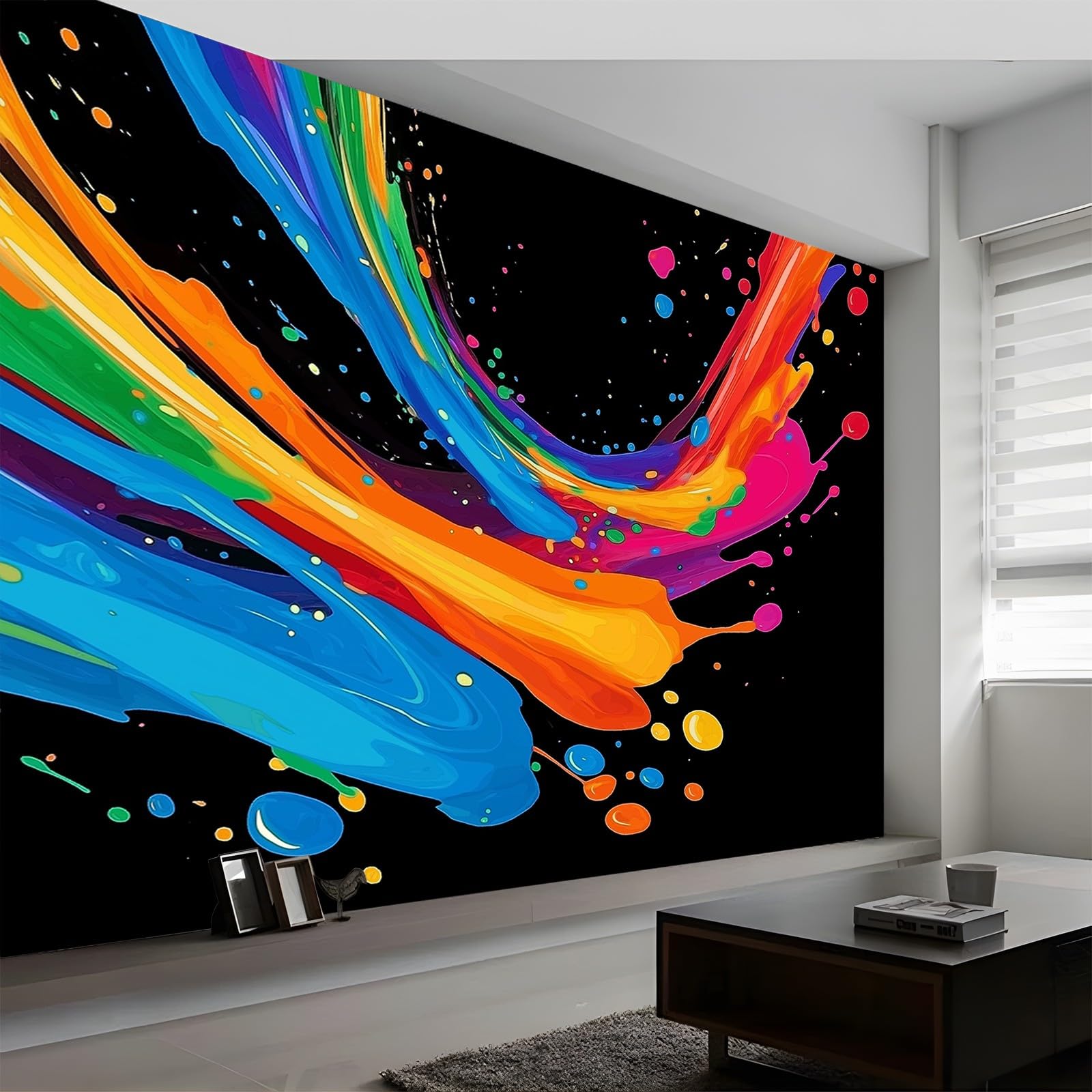 Tapeta 3D farba kolor 250 x 175 cm plakat duży mural fototapeta, DIY sztuka ścienna mural do salonu sypialni biura wystrój domu