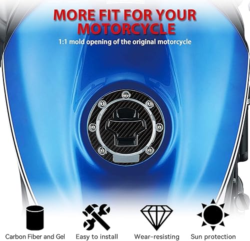 Miniatura 5 de Adhesivos para tanque de combustible de carbono real para motocicleta Suzuki GSX-R600 1992-2003GSX-R750 1996-2003GSX-R1000 2001-2002SV650 1000