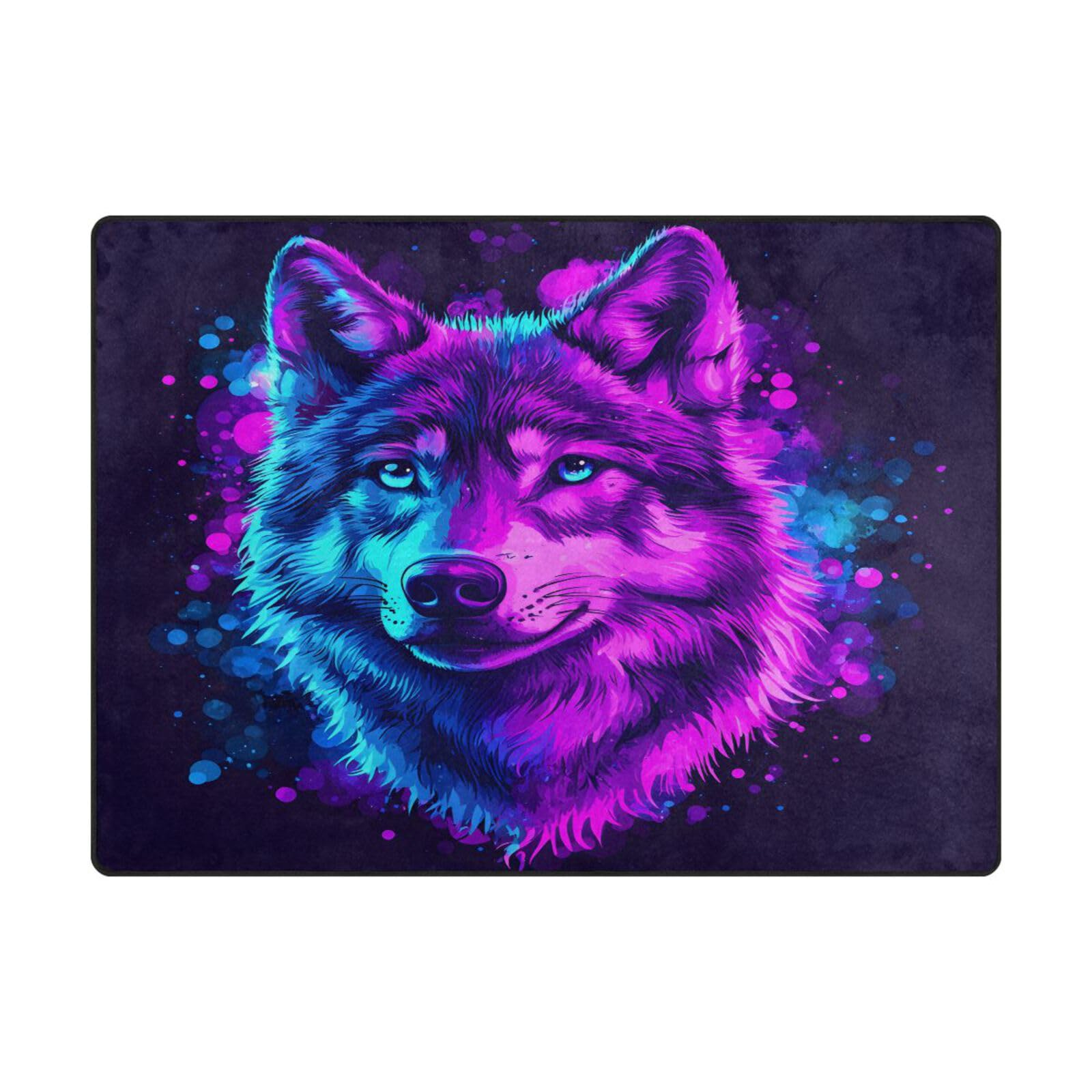 Tapis loup grand tapis de sol contemporain doux haut de gamme