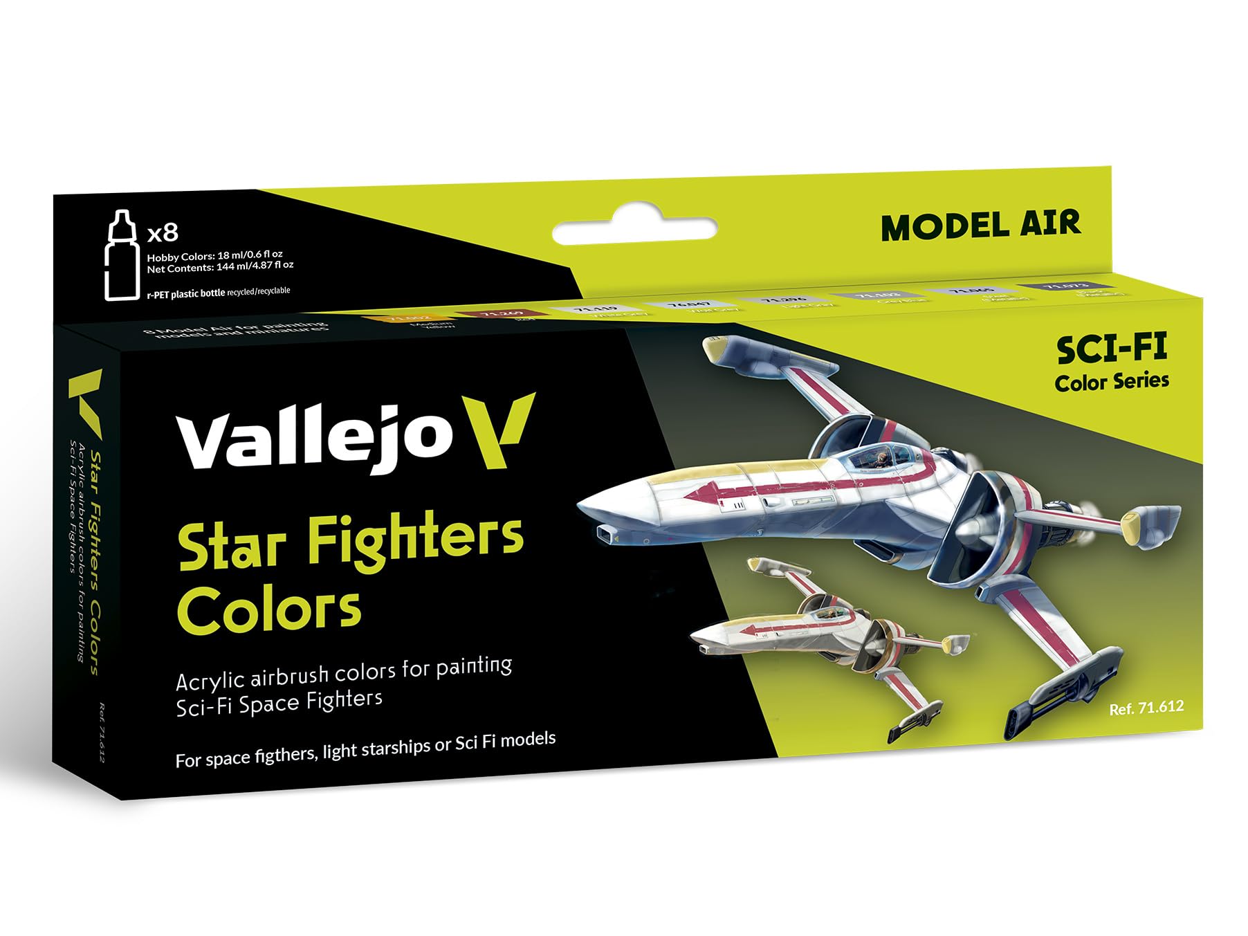 Model Air Set Star Fighters Colors 71612 (8 un.) en Toys Master