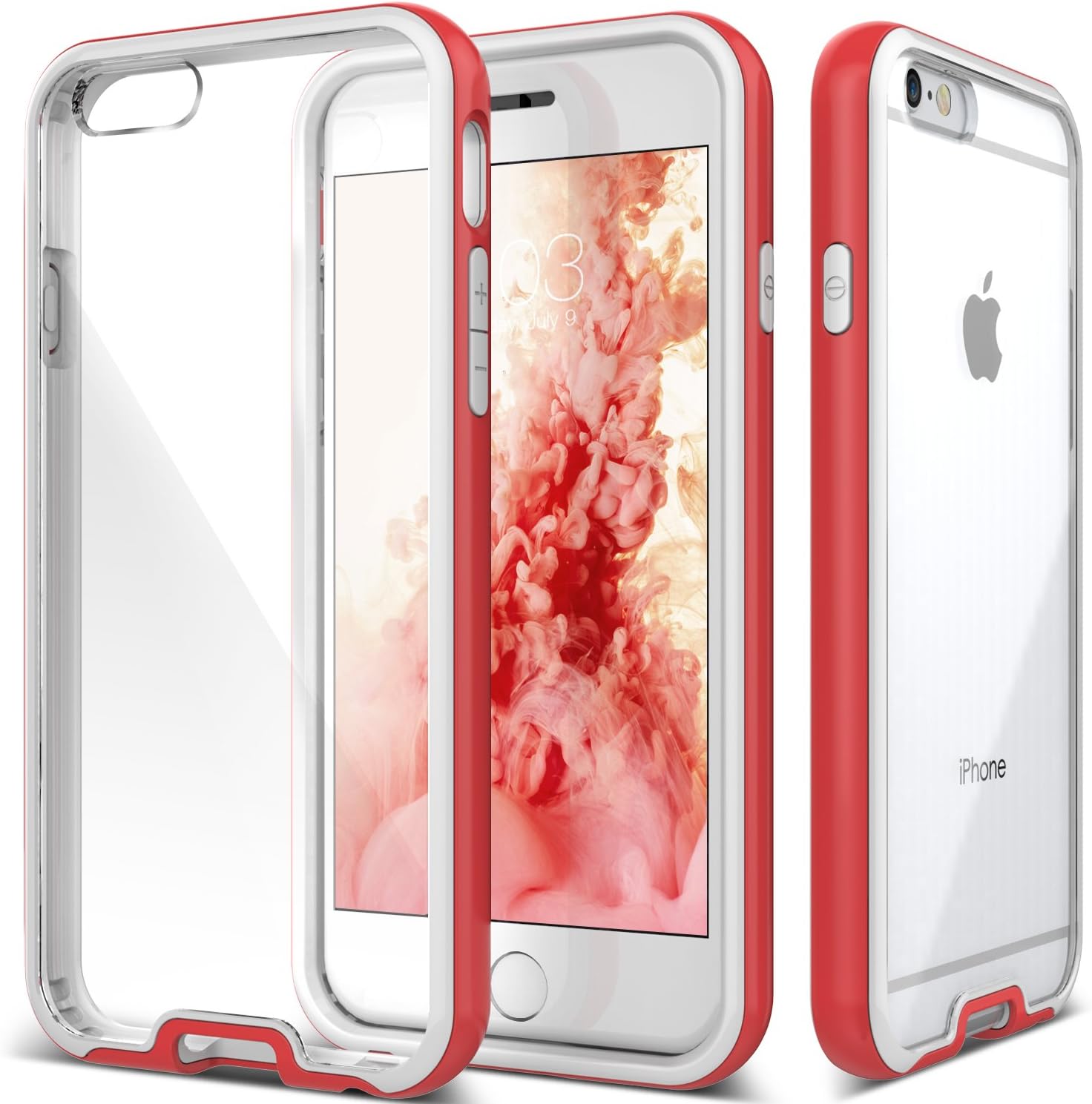 Caseology Crystalline for iPhone 6S Case (2015) / iPhone 6 Case (2014) - Clear Back Bumper - Pink