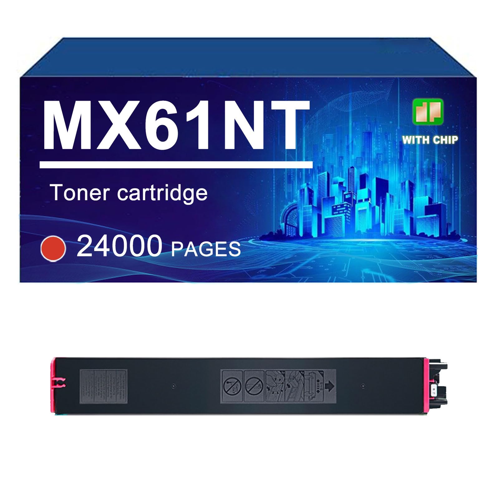 Toner compatible Sharp MX60NT magenta haute precision pour MX3060 MX3560 - 8