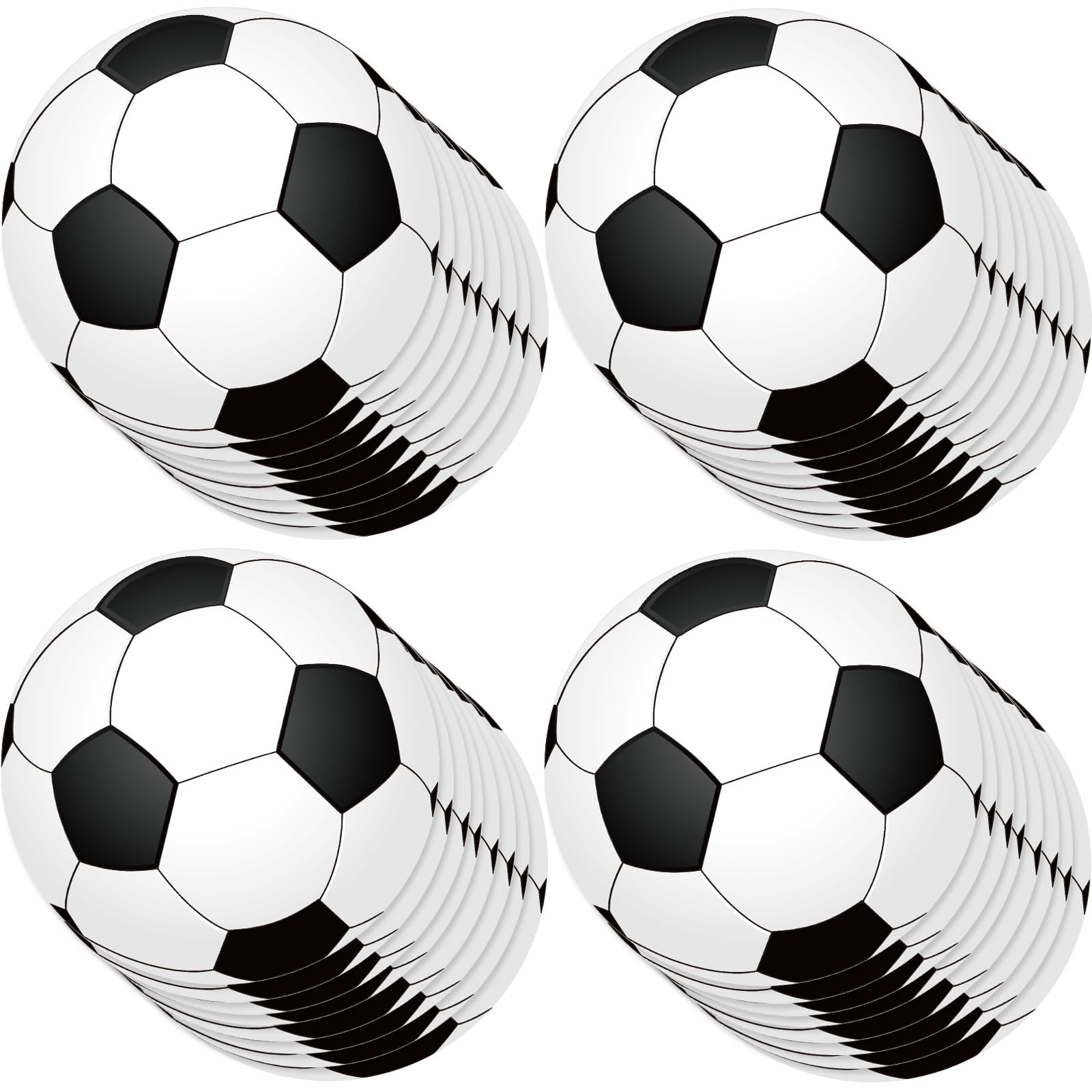 Vuzvuv 60Pcs 6In Paper Soccer Cutouts Party Decor for Wall Bulletin Board