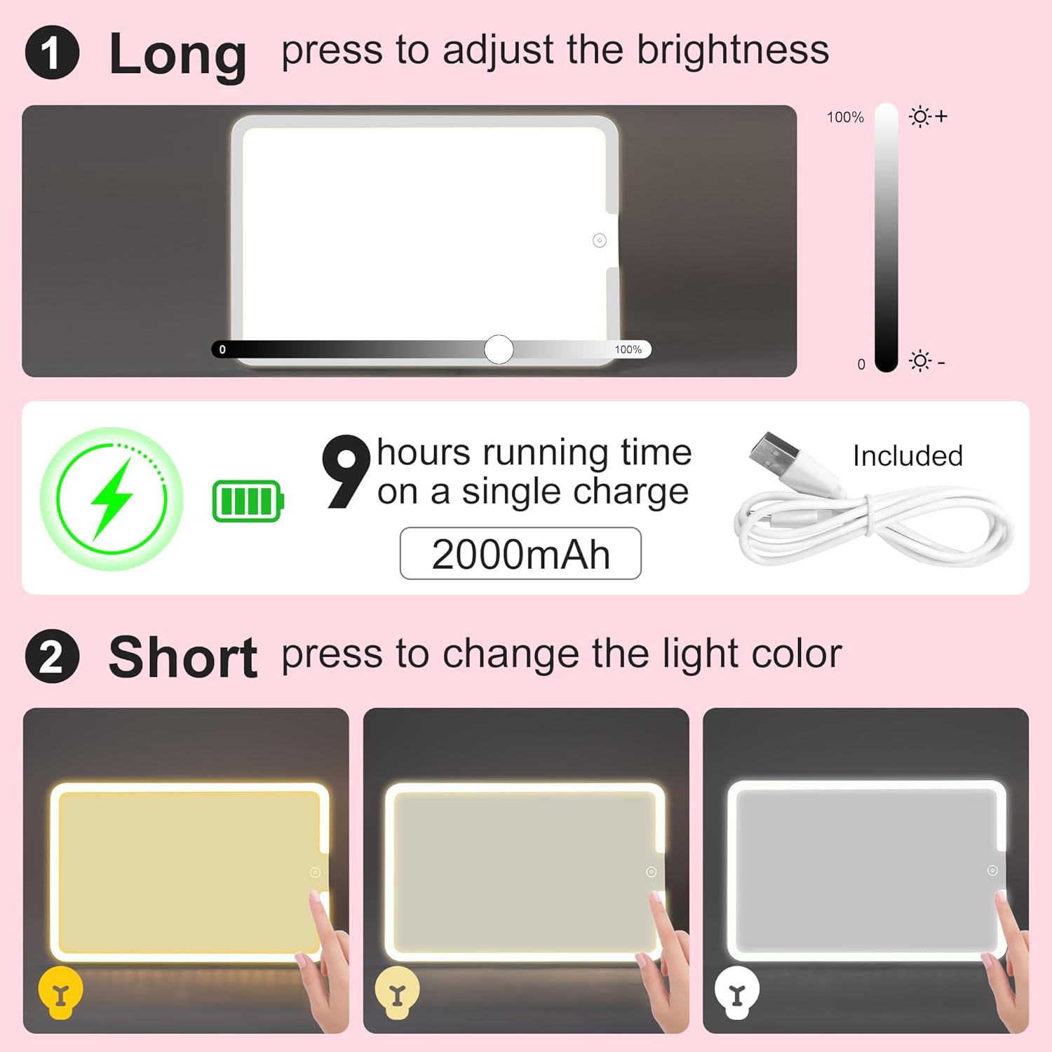 Makeup Train Case with LED Mirror, Rolling Makeup Case with Drawers, Cosmetology Case on Wheels, Gift, Travel Makeup Organizers, Profesional Cosmetic Case for Salon Barber,Nail,Tattoo, Pink - Image 3