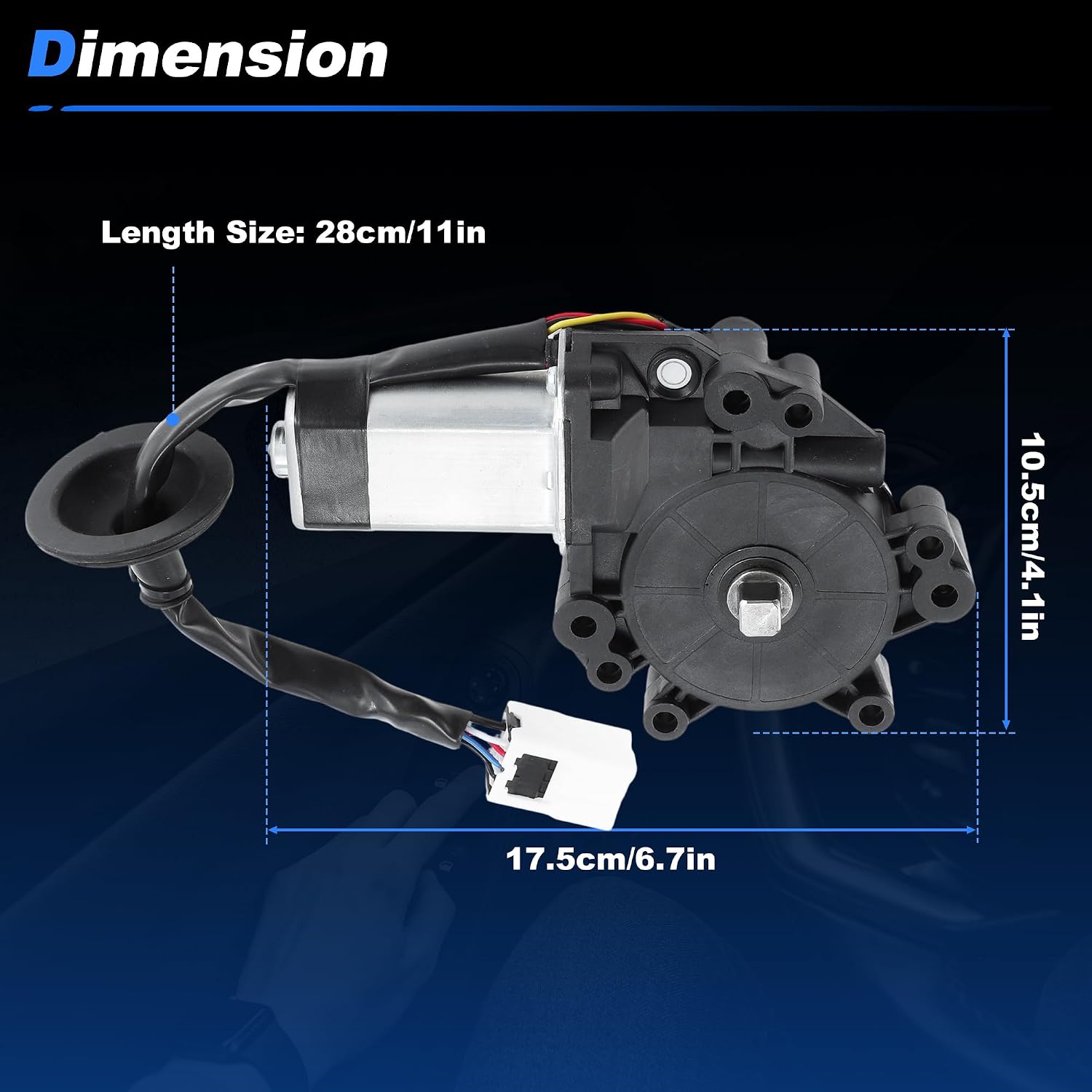 Front Left Power Window Motor for Nissan Maxima Sedan 2002 2004-2008 3.5L Driver Side Window Glass Lift Motor, Replace 807317Y000 Window Regulator Motor