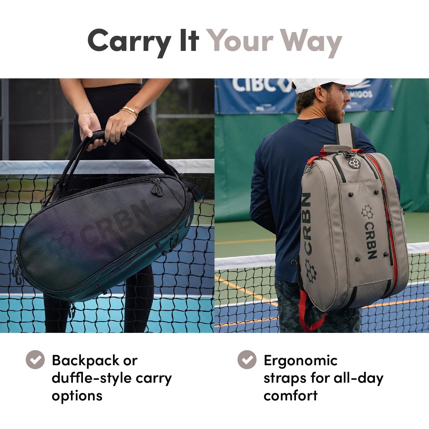 Amazon.com : CRBN Pickleball - Pro Team Tour Pickleball Paddle Bag