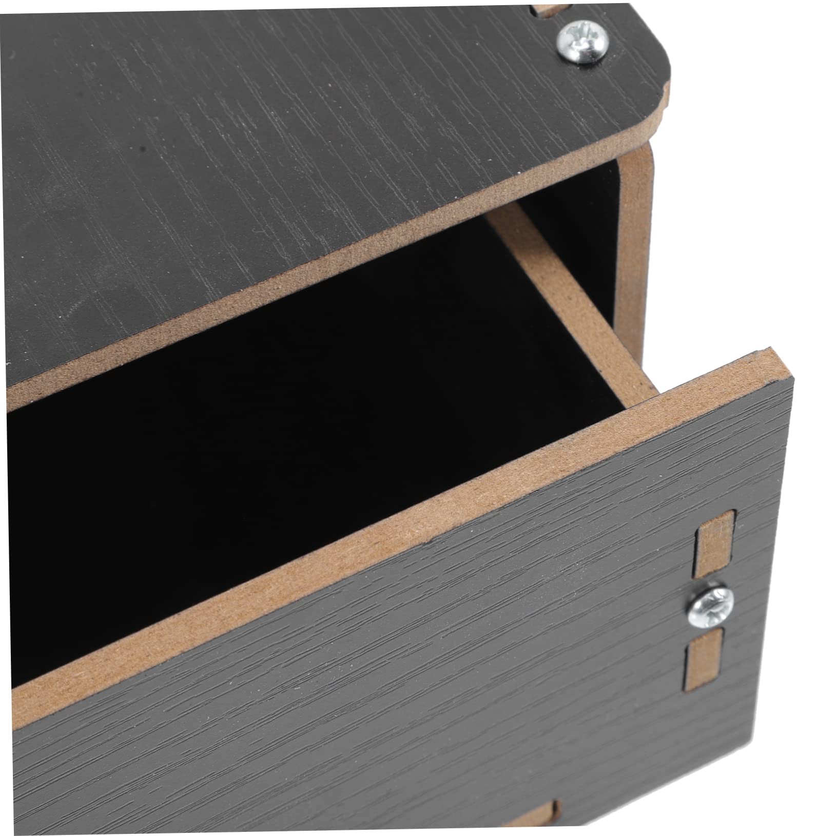 Schwarze Holz Münzbox für Kleingeld mit Mehreren Fächern und Clips zur Sicheren Aufbewahrung für Einzelhandel und Geschäfte