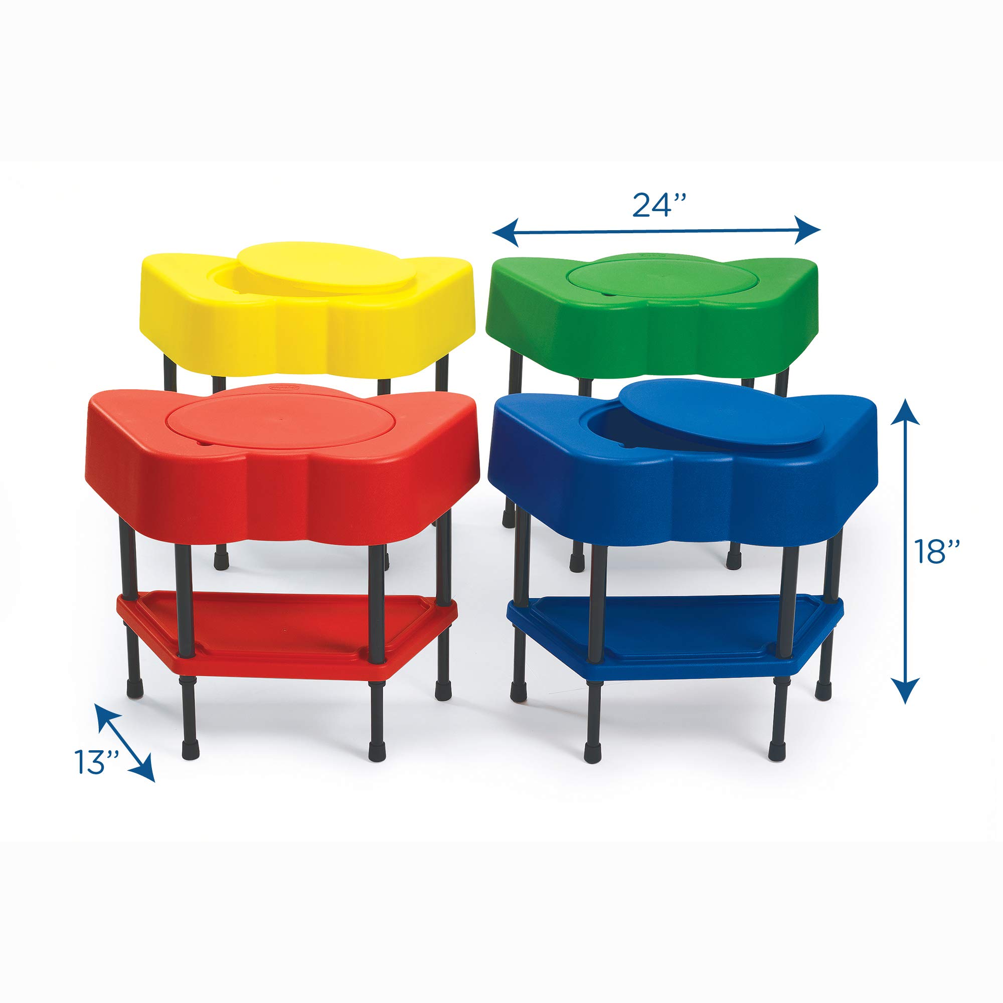 Children’s Factory Children's Factory Toddler Sensory Table with Lid, Adjustable Height Sand & Water Indoor/Outdoor Play Equipment for Kids Playroom/Homeschool/Classroom, Multicolor Set