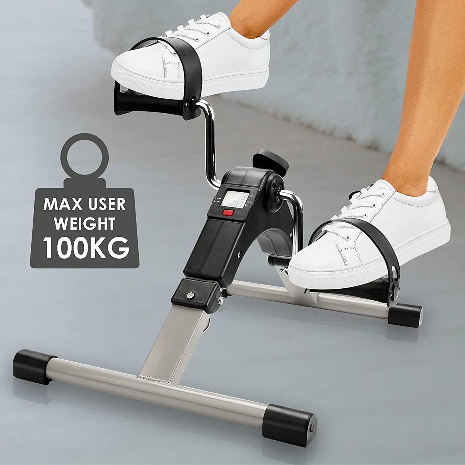 Mini Hometrainer Pedaal Exerciser, Been- en Arm Exerciser (zwart