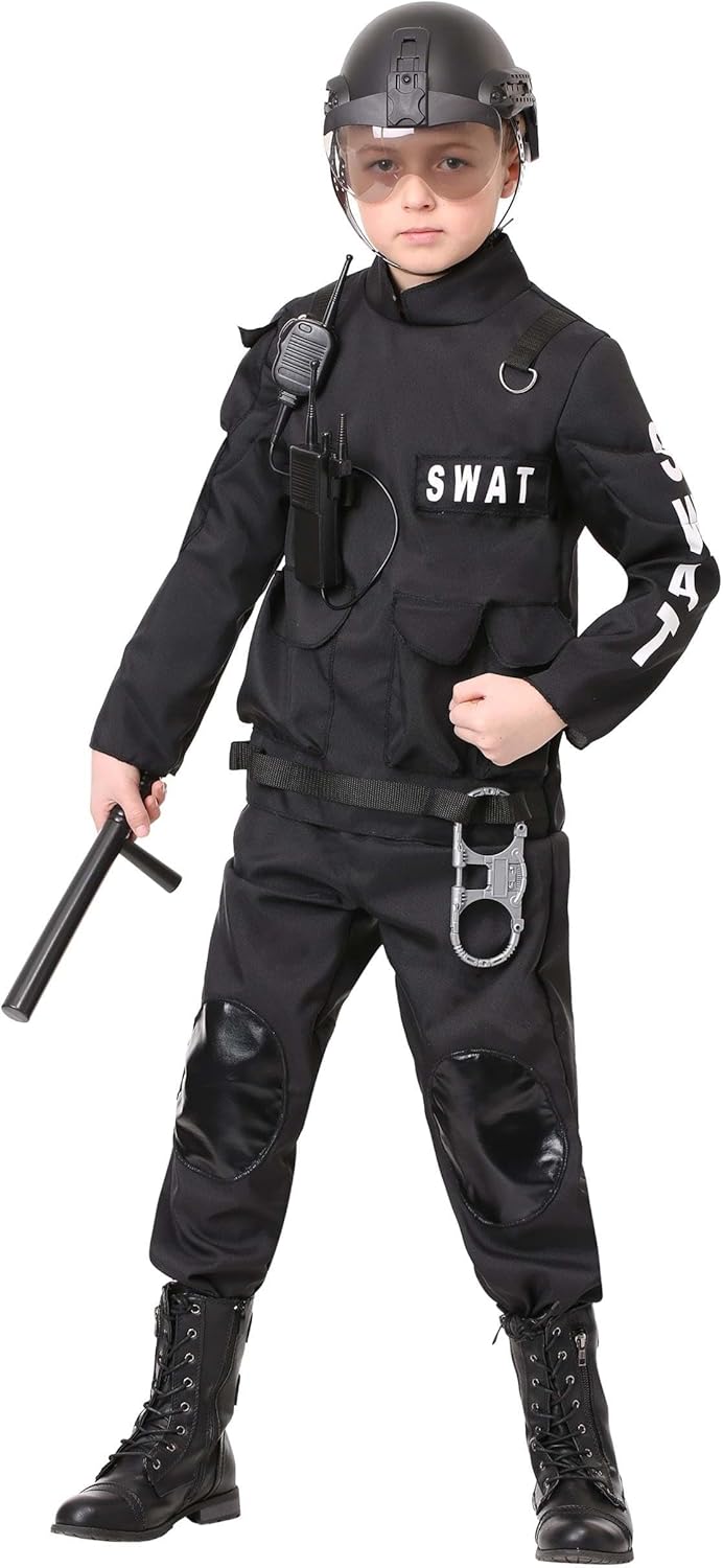 Kids SWAT Commander Costume Swat Team Costume for Boys