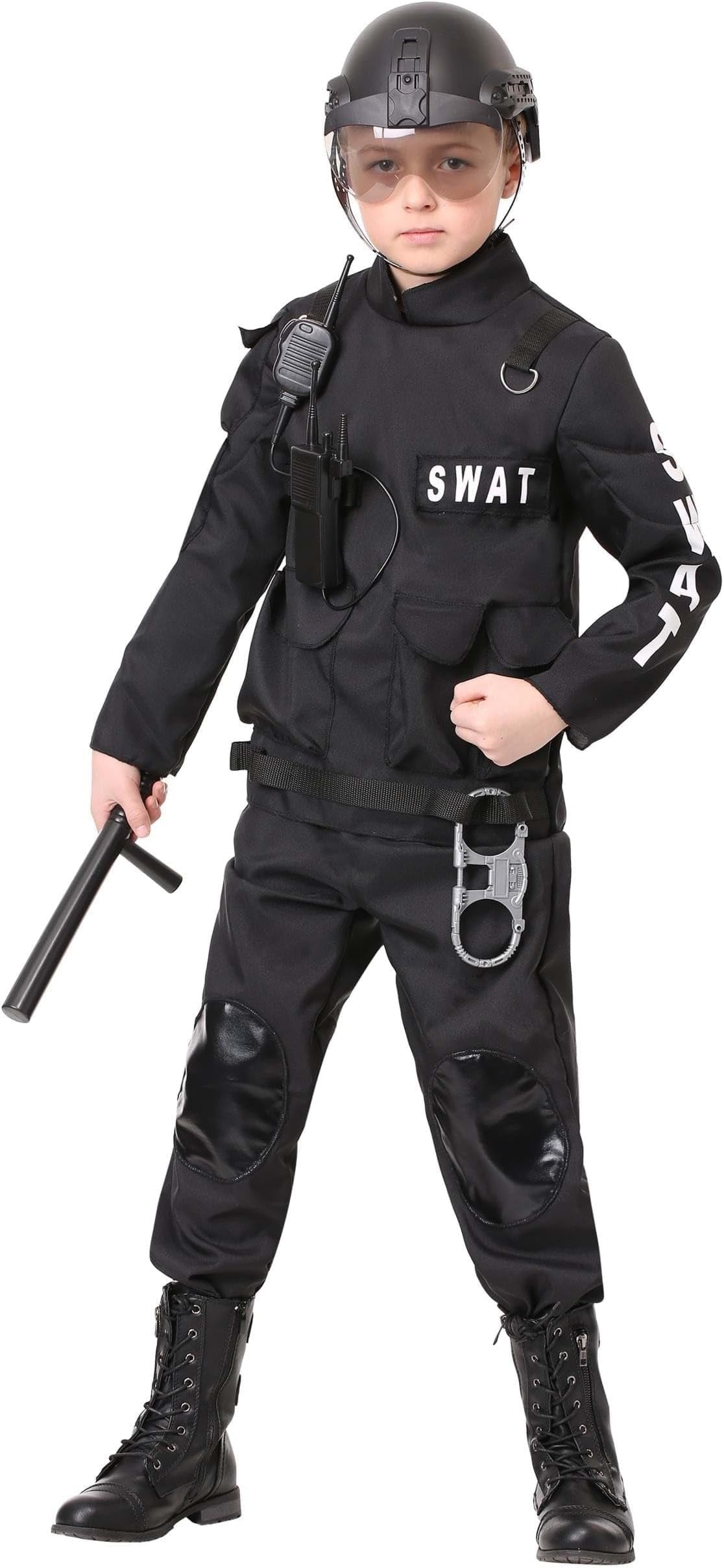 Fun Costumes Kids SWAT Commander Costume Swat Team Costume for Boys