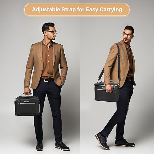 Miniatura 6 de Tirrinia - Lonchera térmica para hombres y mujeres, adultos y niños, reutilizable, con aislamiento, a prueba de fugas, para el trabajo, oficina