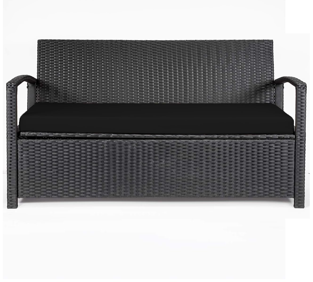 Dazzle Collection Bench Seat Pads Cushion for Outdoor Indoor 100% Waterproof Garden Sofa Seat Foam Seat Pad Patio Bench Cushion (3 Seater 140cm x 51cm x 5cm, Black) — image 1