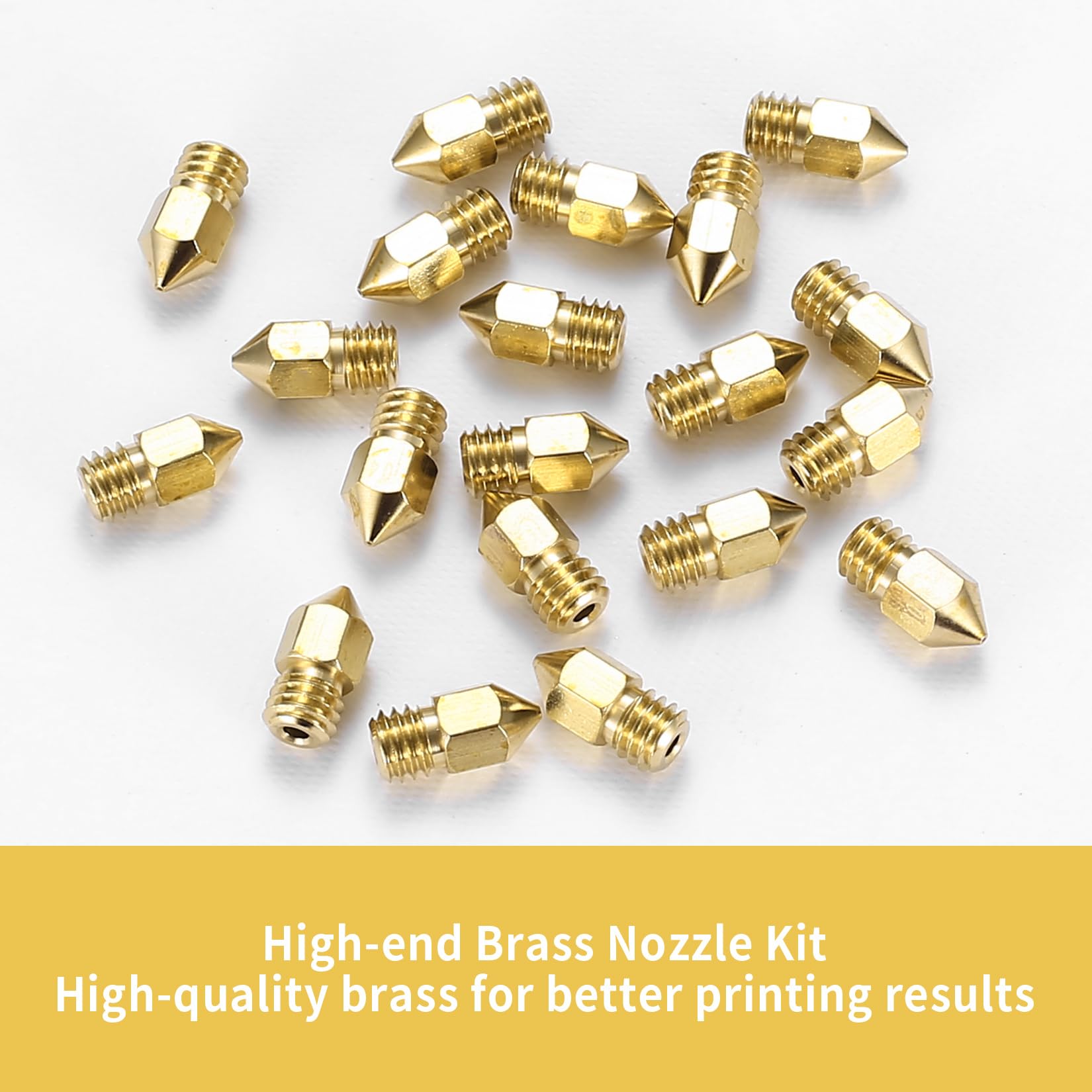 Dysze 0,4mm, 20 sztuk Dysze do drukarki 3D, mosiężne dysze do drukarki 3D Kompatybilne z Creality Ender 3/Ender 3 V2/Ender 3 Pro/Ender 3 Max/Ender 5 Pro/Ender 3 S1/Ender 3 Neo/Anycubic i3 Mega Pro