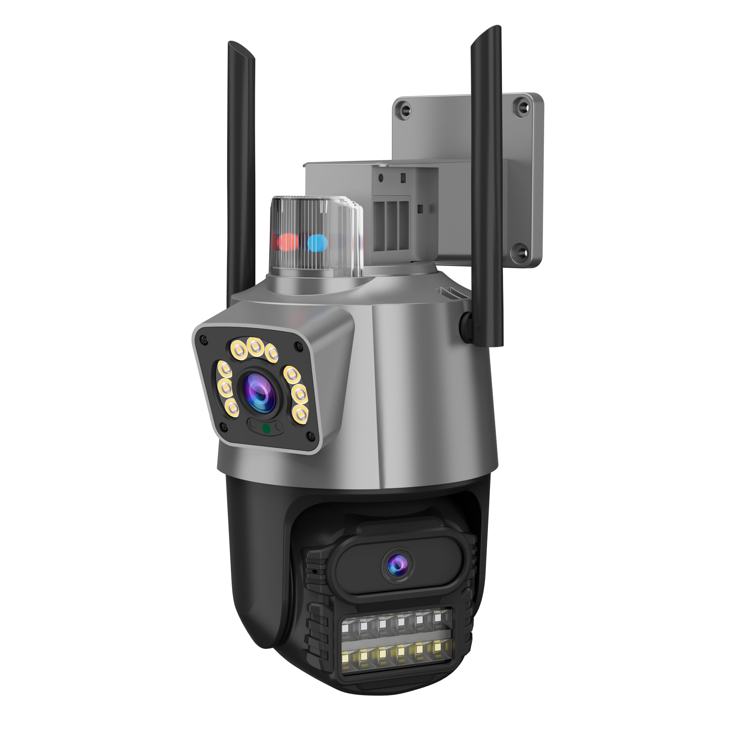 Cámara de Videovigilancia IP Xionmai JT-​9687PRO con Enlace de Bola, 3MP, Visión Nocturna, Rotación Horizontal y Vertical, Alarma, Almacenamiento hasta 128GB, Monitoreo Remoto, Impermeable IP66